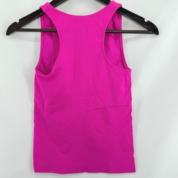 Pro-Fit Seamless Compression Tank Top Small Hot Pink Cropped Athletic Gym Wear - Picture 2 of 3
